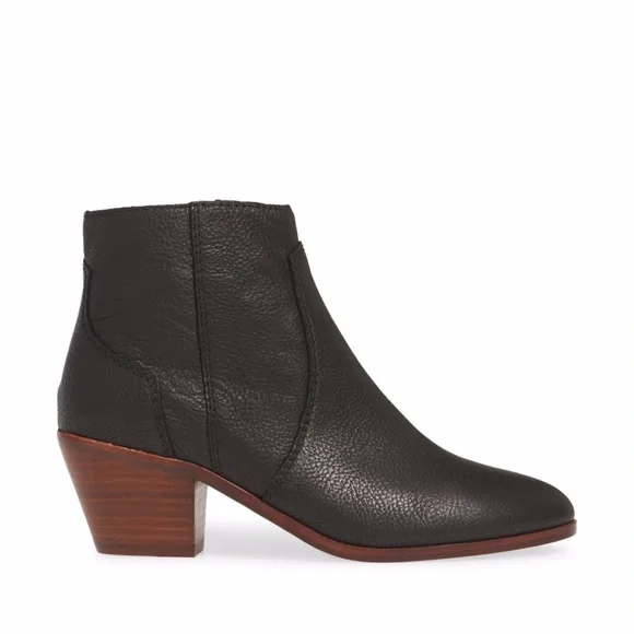 NIB $198 Madewell The Western Black Leather Bootie in size 7.5! - Picture 3 of 15